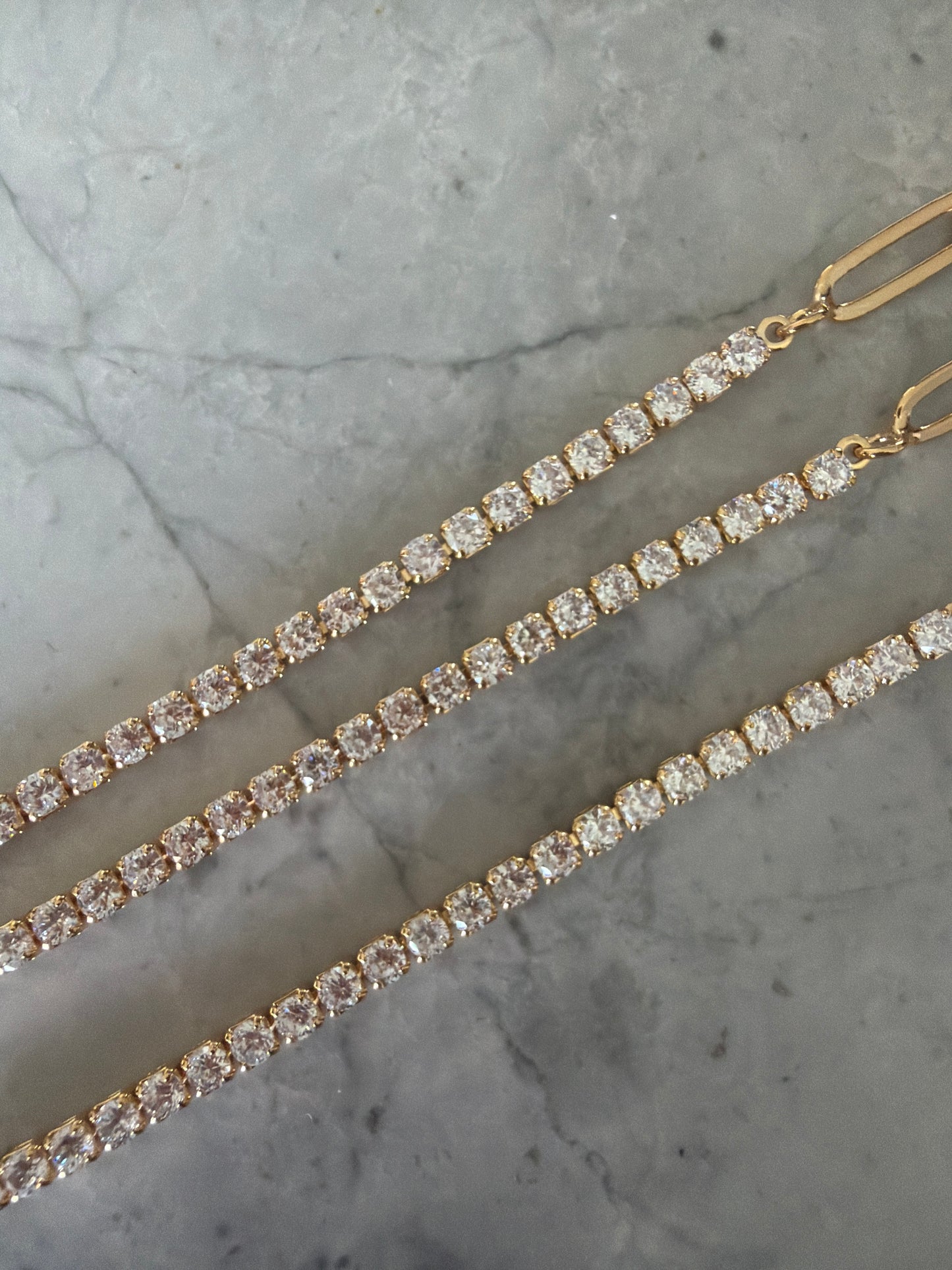 Joyce tennis x paperclip bracelet