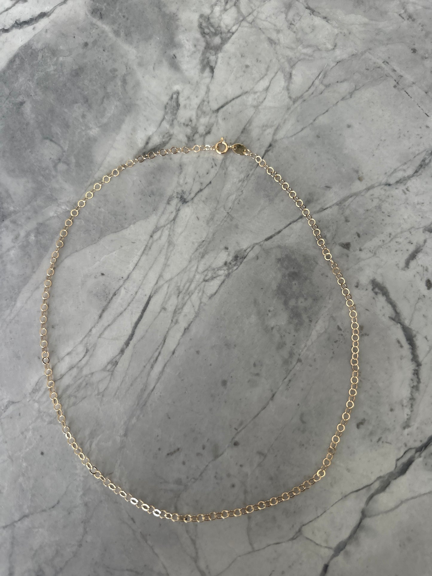 Round Simple Chain Necklace Gold