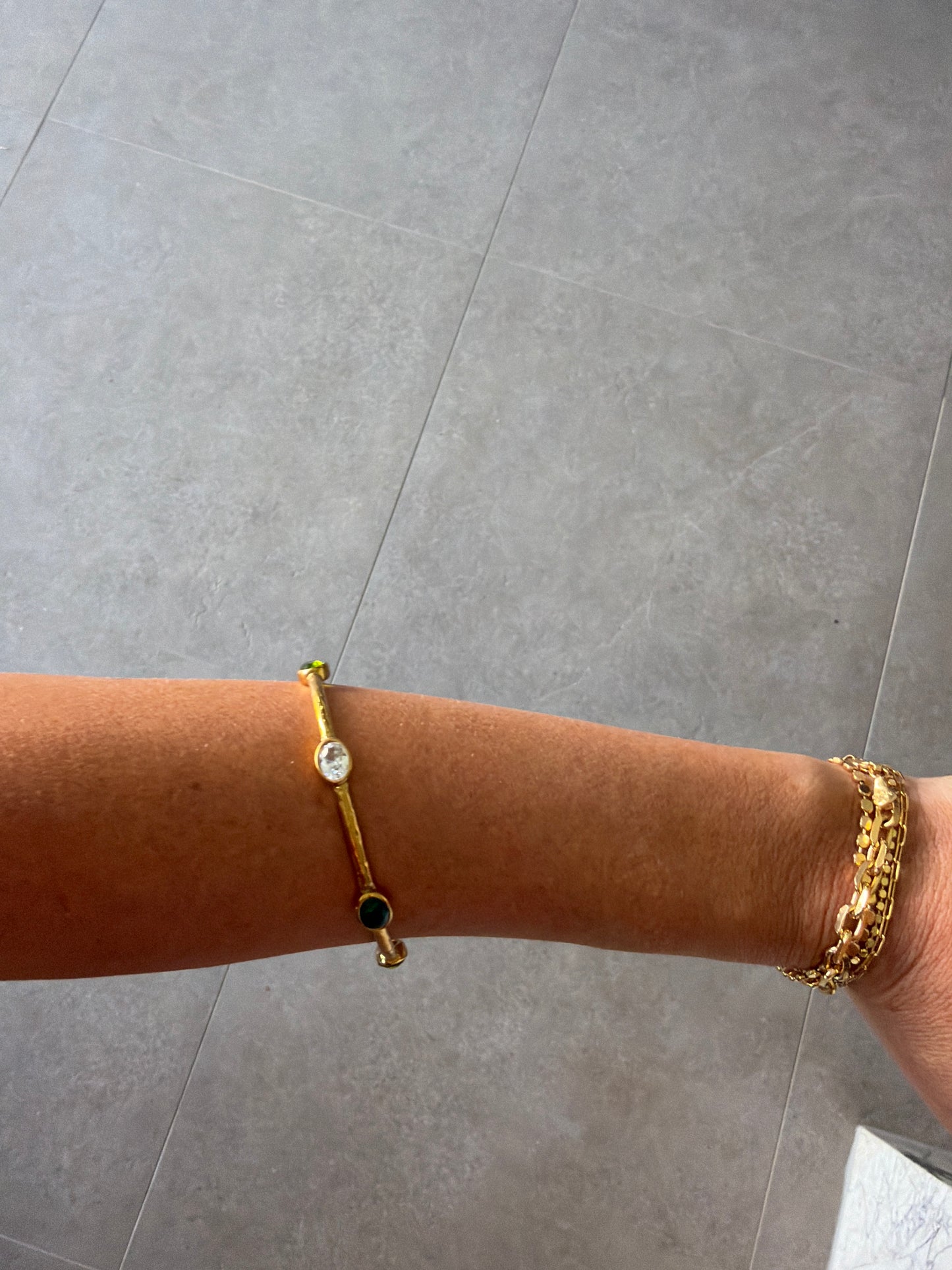 Green gem cuff PRE ORDER