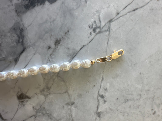 Pearl Figaro Bracelet Gold