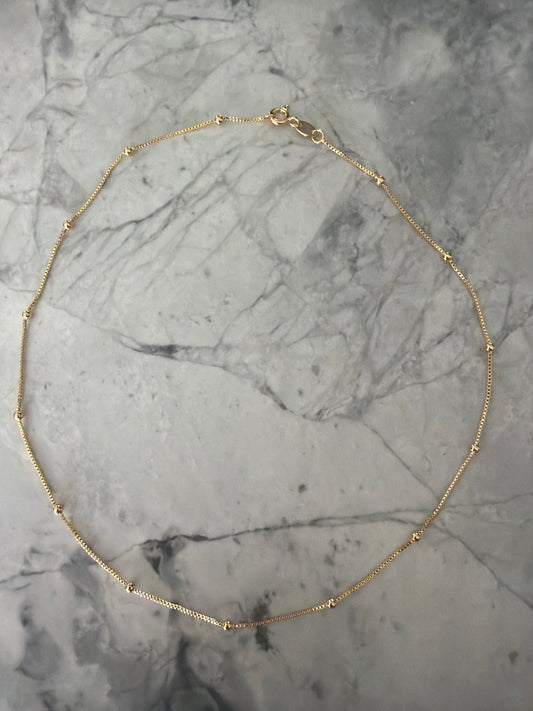 Danny Dainty Bead Accent Necklace | 18k Gold-filled