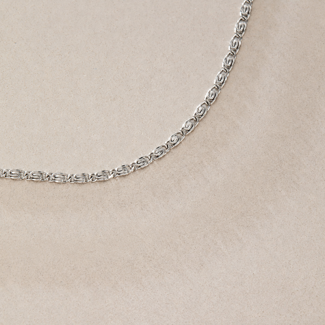 Billie Snail Chain Waterproof Necklace | Silver - PRE ORDER