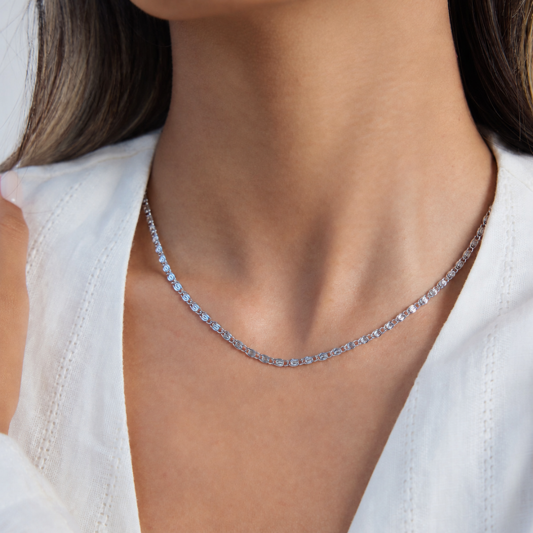 Billie Snail Chain Waterproof Necklace | Silver - PRE ORDER
