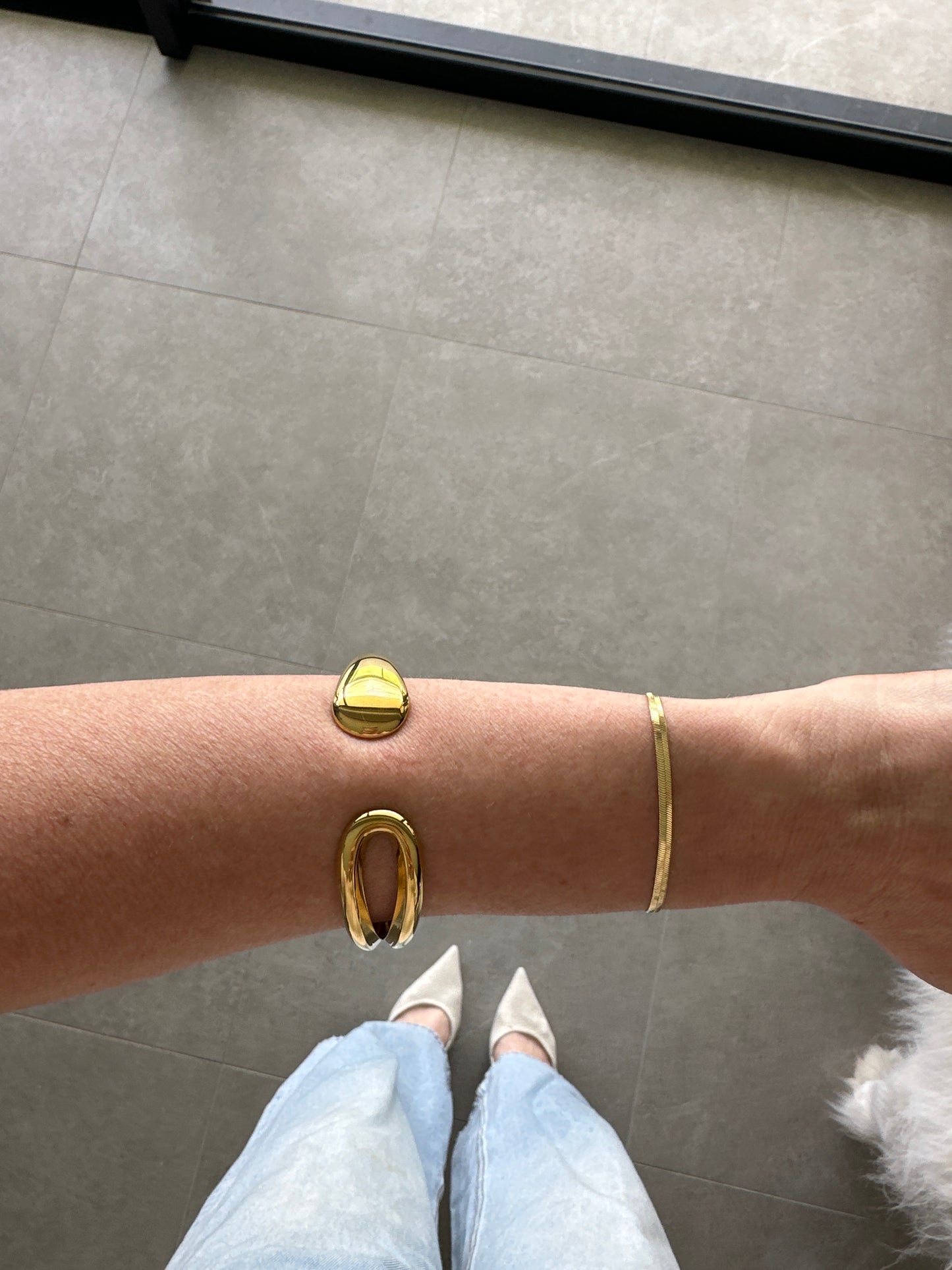 Waterproof Timeless Adjustable 18k Gold Cuff