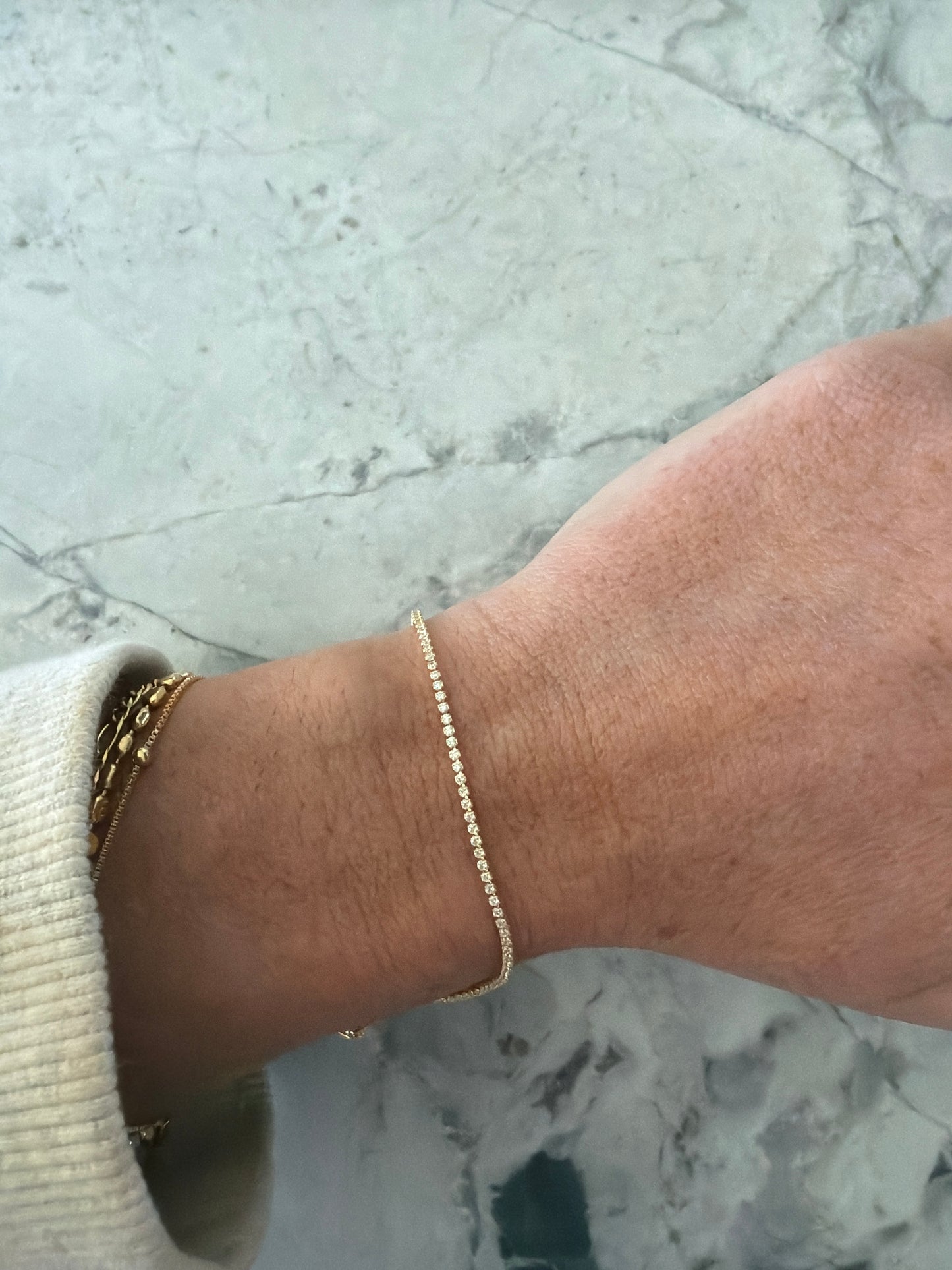 Francesca Dainty Tennis Bracelet | 18k gold-filled SALE