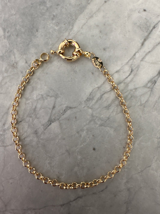 Dainty Rolo Chain Bracelet Gold