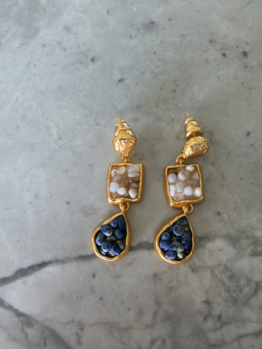 Natural Stone Drop Earrings Semi-Precious Stone