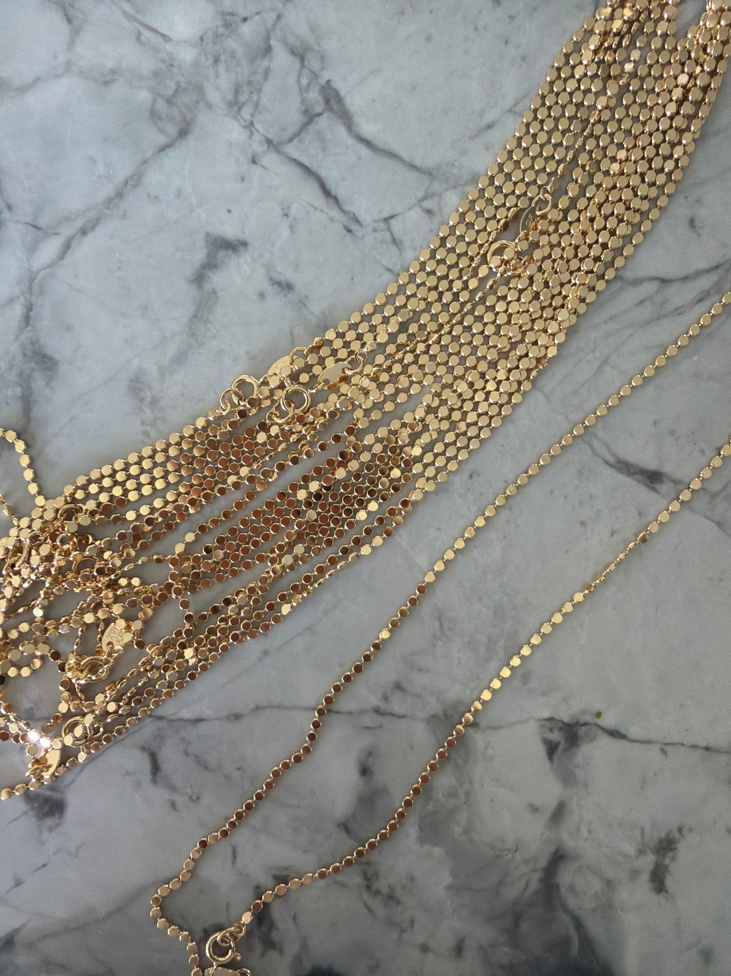 Freddie Flat circle chain necklace 18k gold-filled