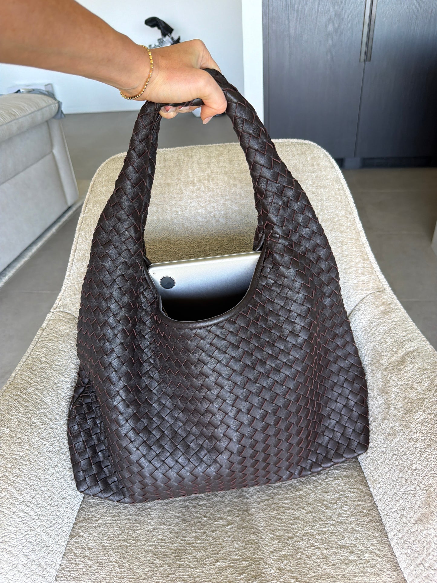 The Workhorse | Genuine Calf Leather Weave Everyday Bag