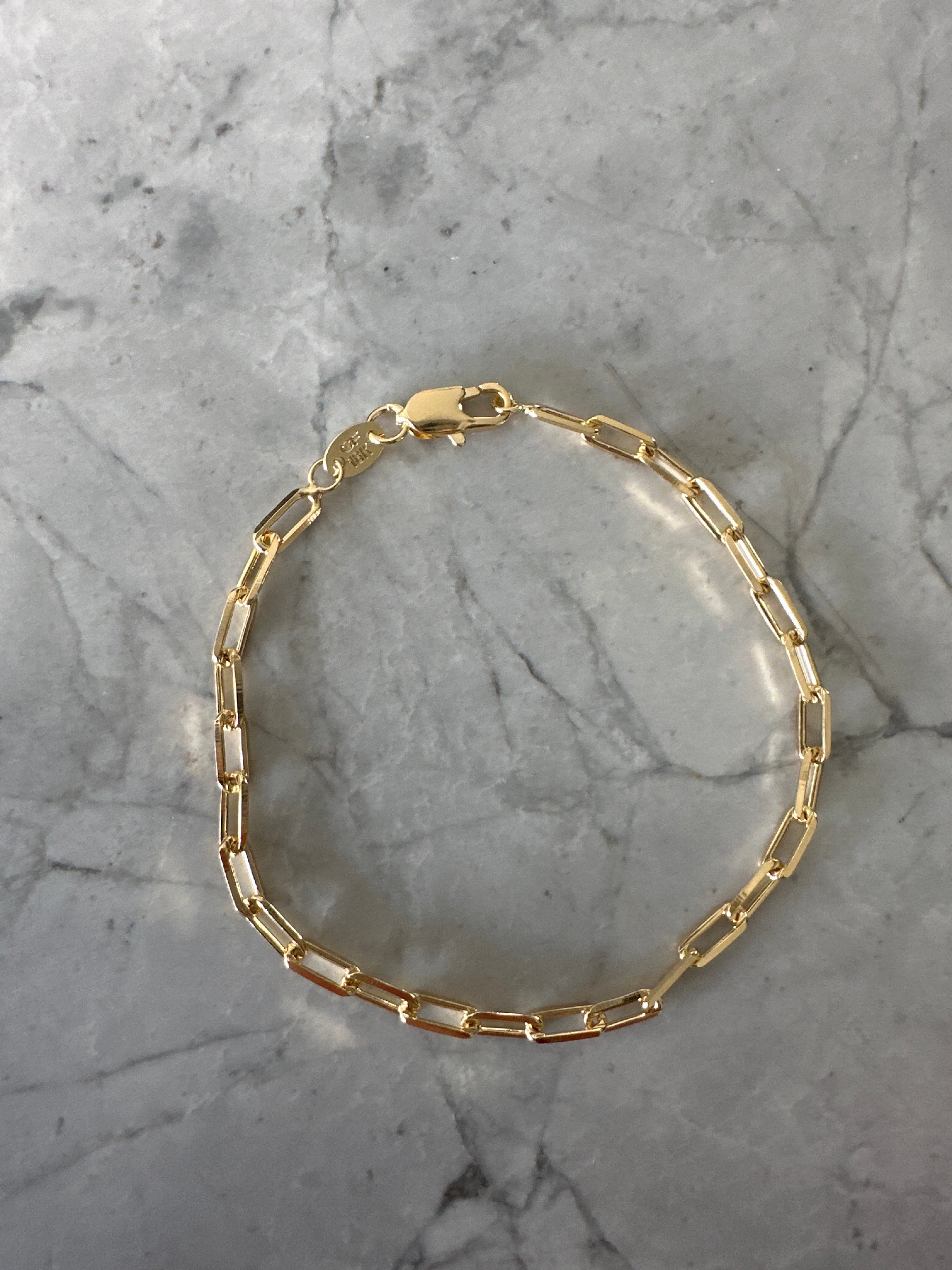 Nicole Paperclip Chain Bracelet | 18k Gold-Filled - Sale