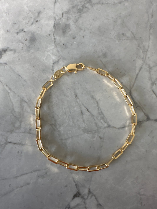 Paperclip Bracelet Gold