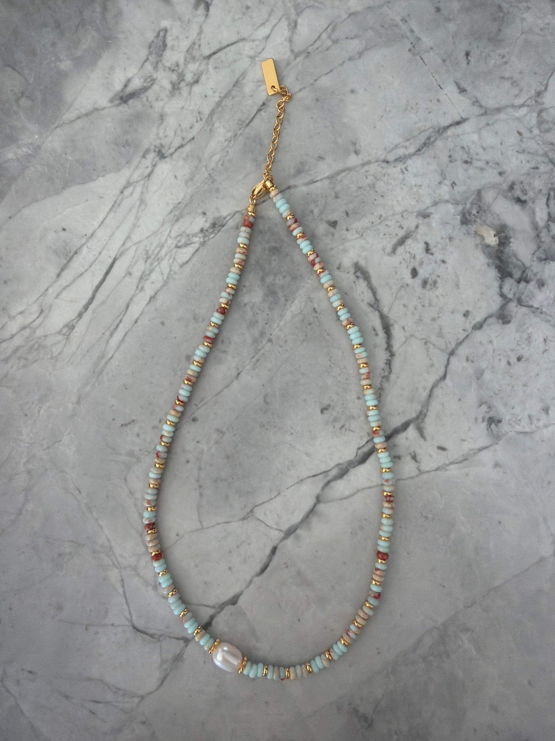 Jacqueline Lee Jewellery |  Coral Reef Inspired Pearl Bead Necklace