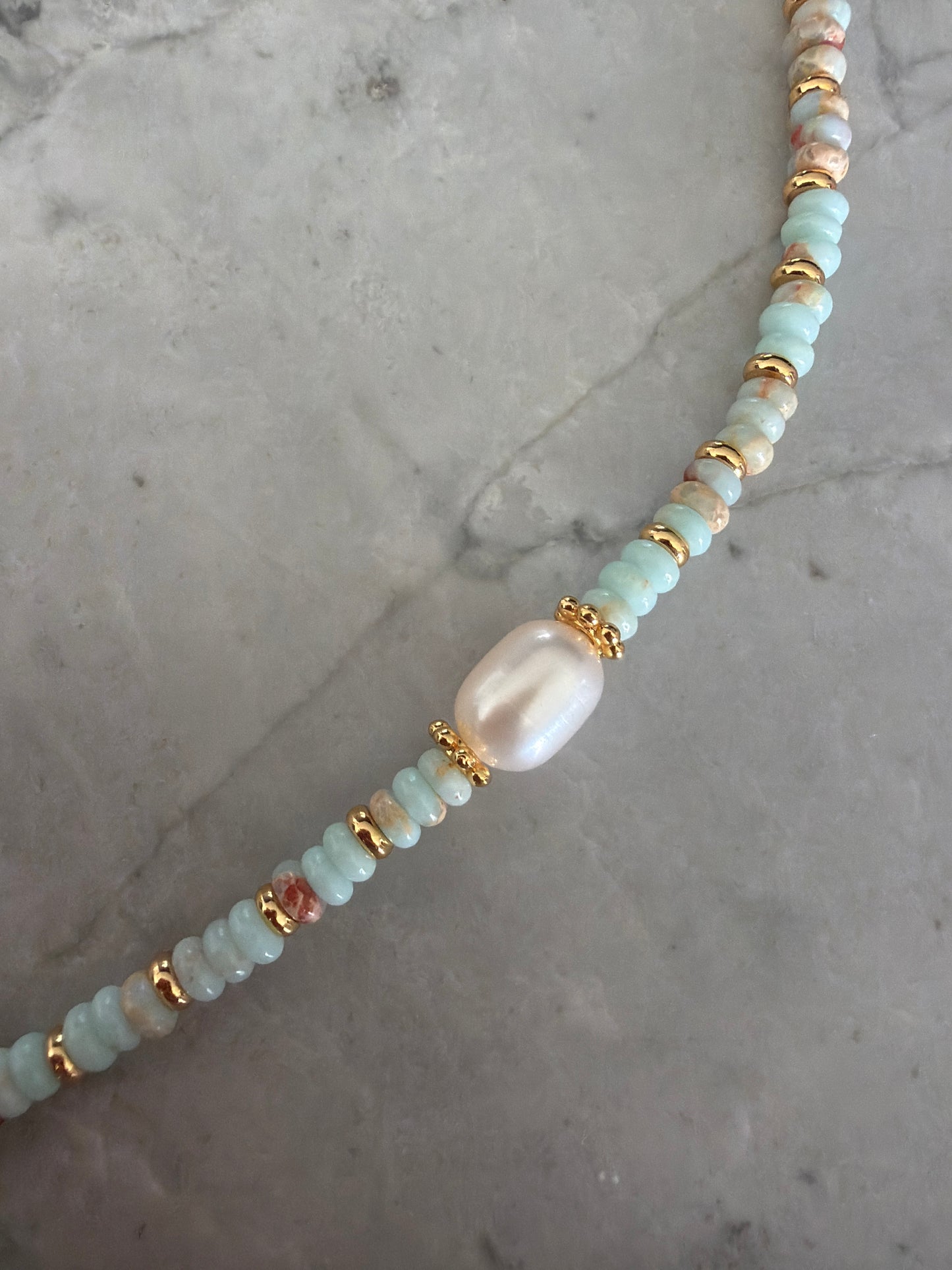 Jacqueline Lee Jewellery |  Coral Reef Inspired Pearl Bead Necklace