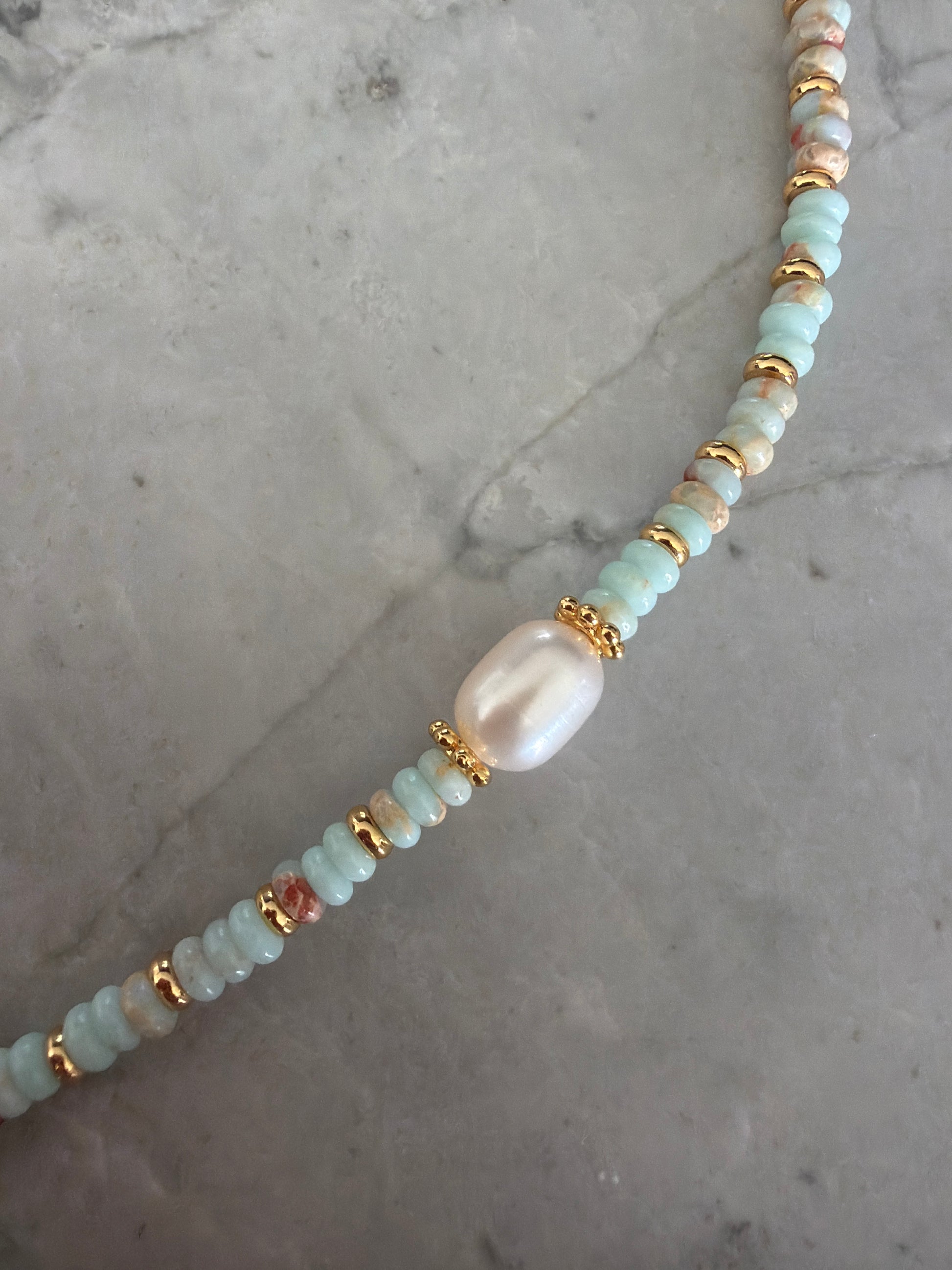 Jacqueline Lee Jewellery |  Coral Reef Inspired Pearl Bead Necklace