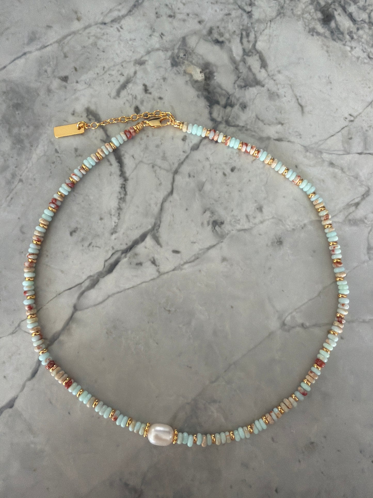Jacqueline Lee Jewellery |  Coral Reef Inspired Pearl Bead Necklace