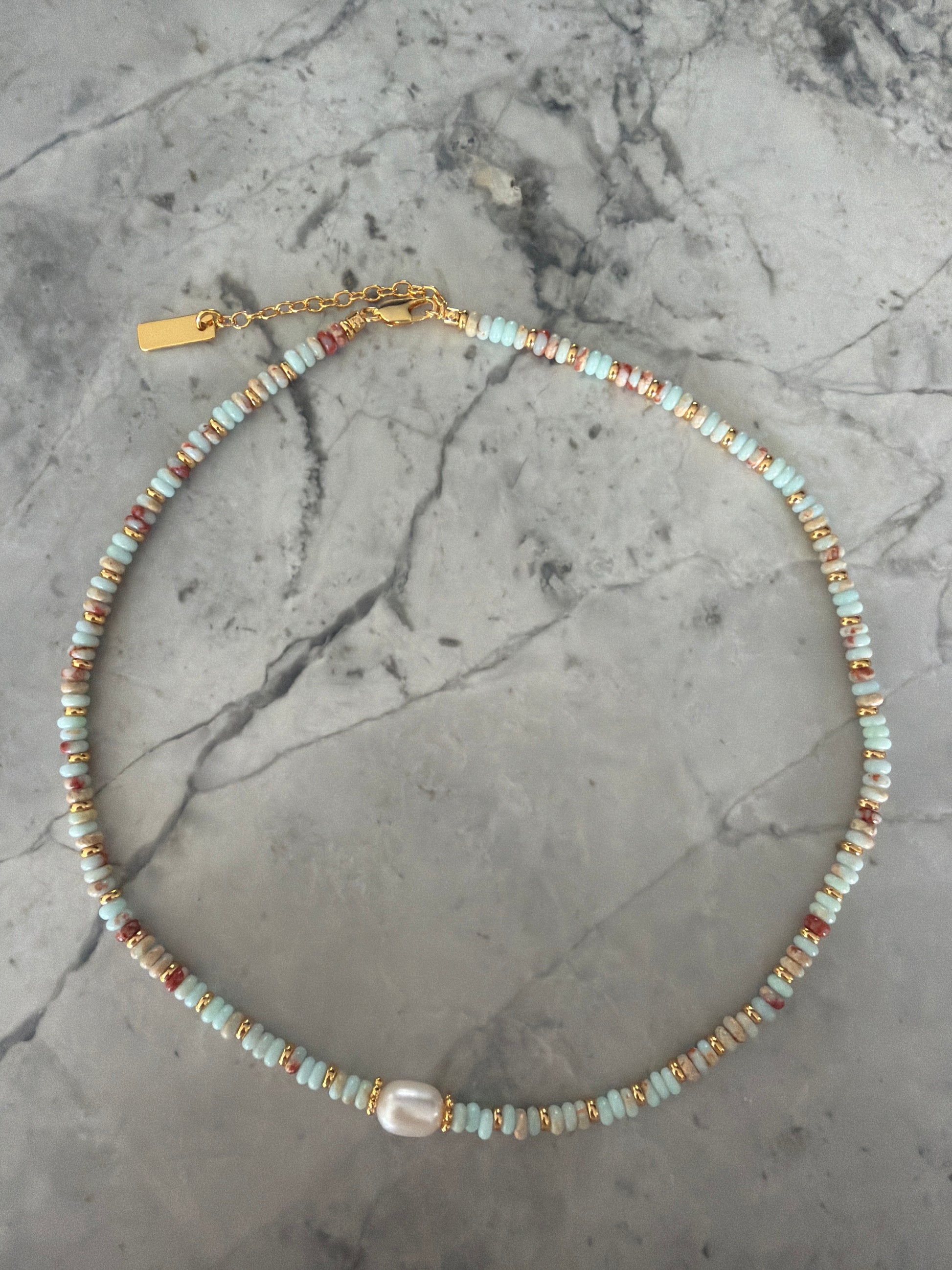 Jacqueline Lee Jewellery |  Coral Reef Inspired Pearl Bead Necklace