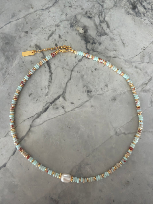 Jacqueline Lee Jewellery |  Coral Reef Inspired Pearl Bead Necklace