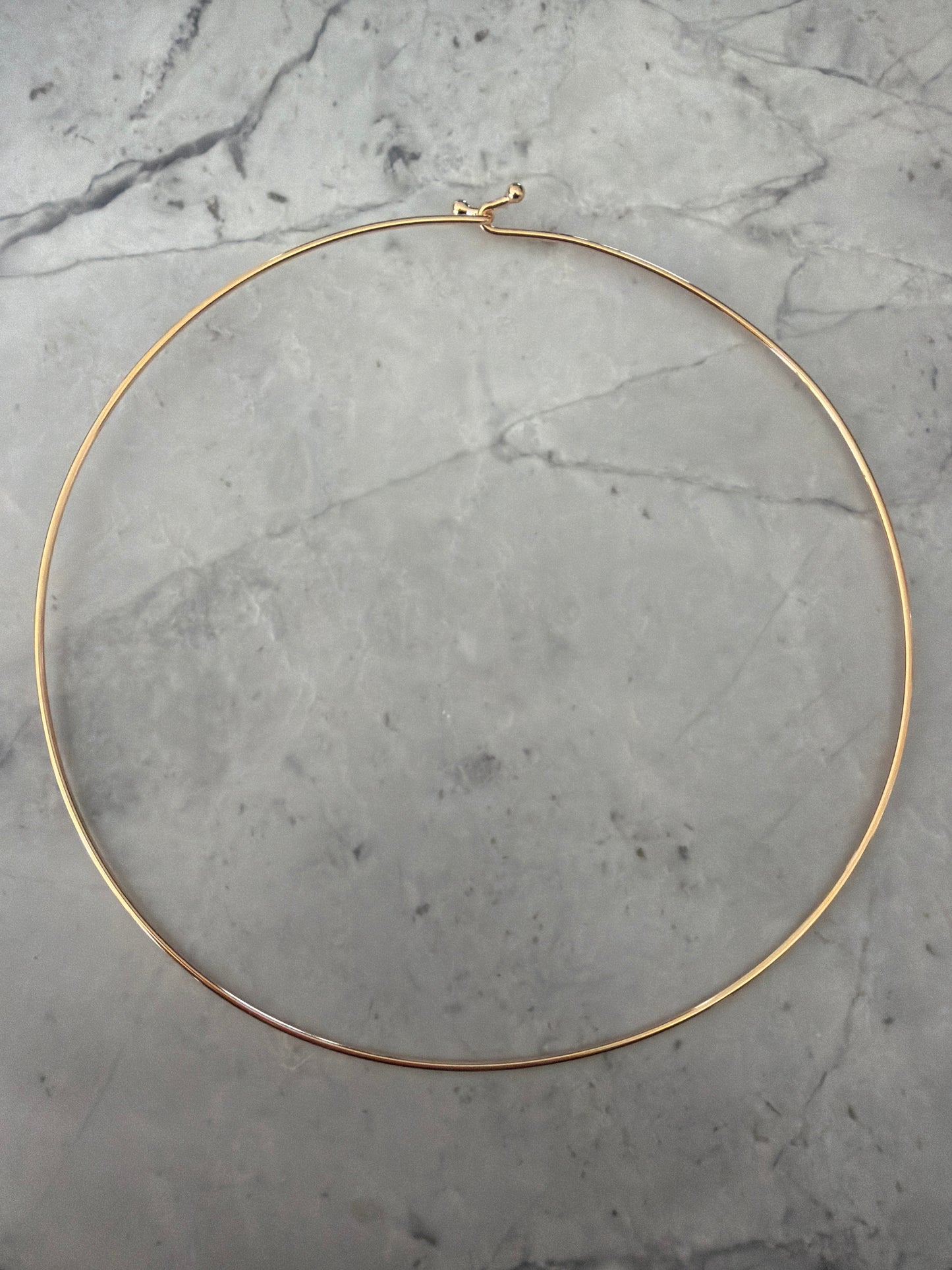 Stiff Gold Necklace | 18k gold filled