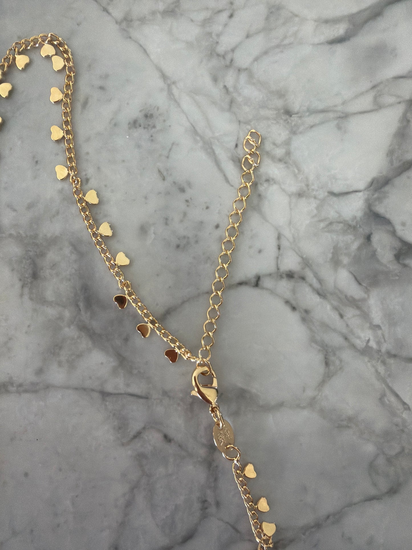 Tiny Hearts Accent Stackable Gold Necklace SALE