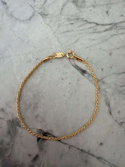 Marta Dainty Rope Tie Bracelet SAMPLE SALE