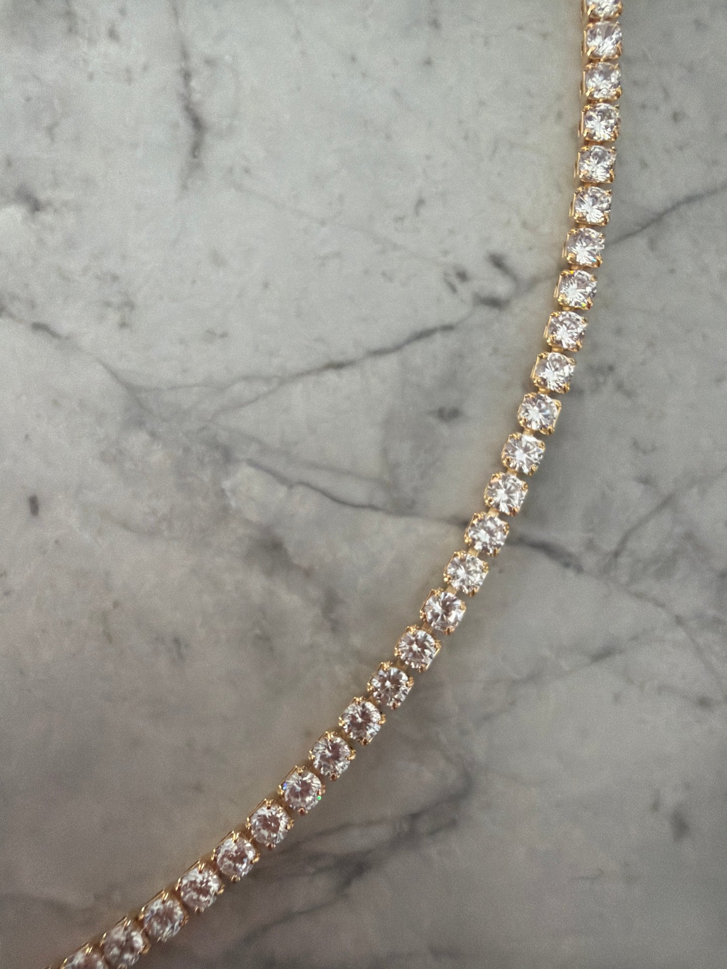 Soleil Crystal Tennis Necklace | 18k Gold-Filled