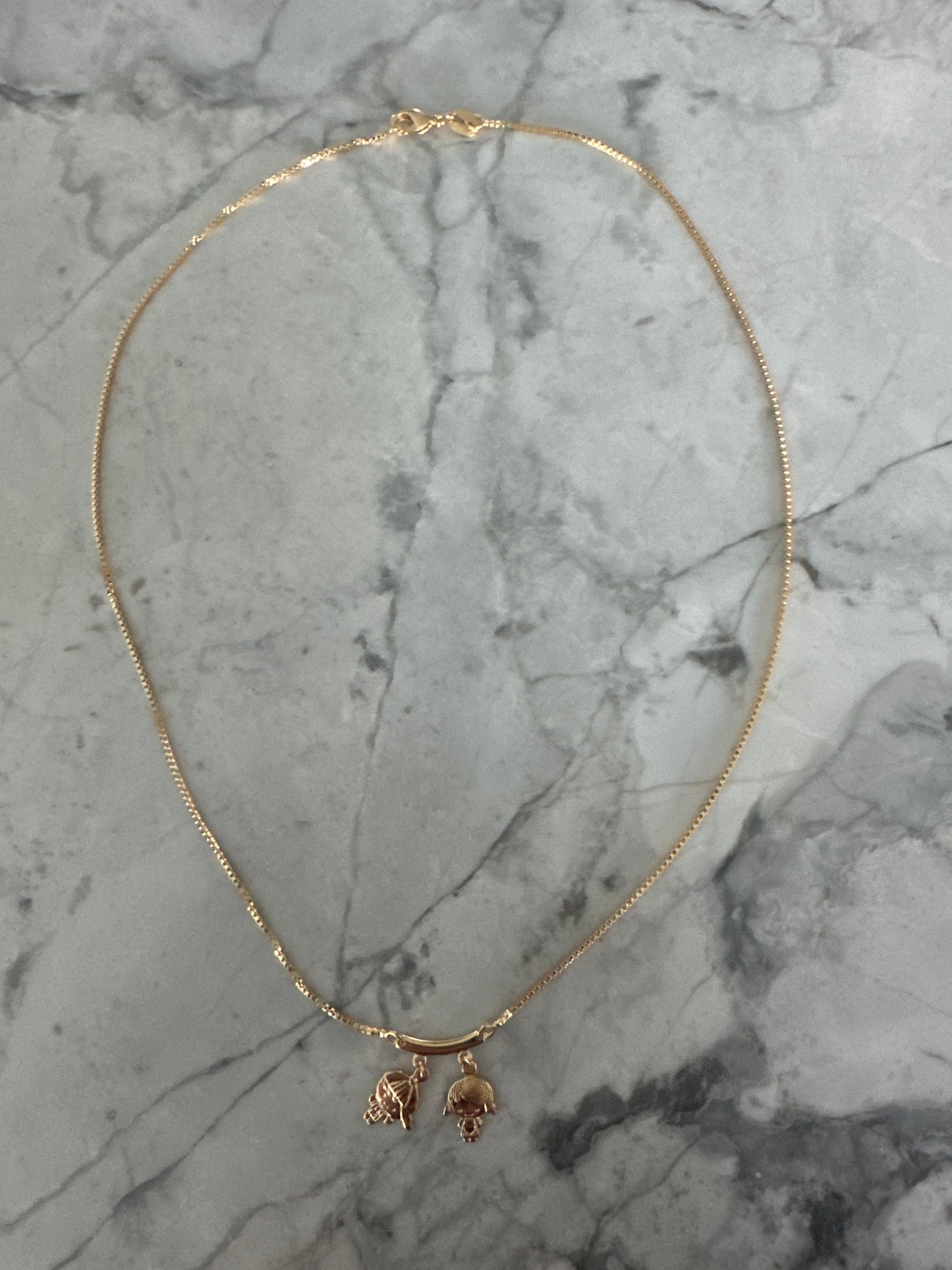 Cute Couple Necklace Gold