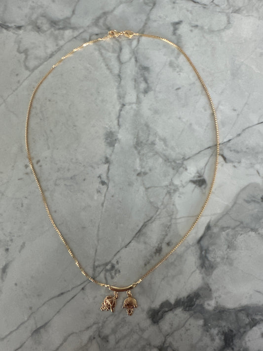 Cute Couple Necklace Gold