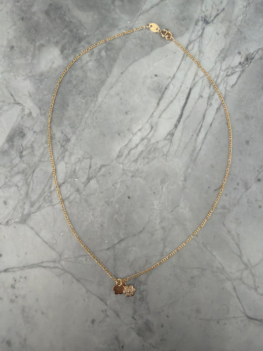 Meadow Double Flower Pendant Necklace | 18k Gold-Filled