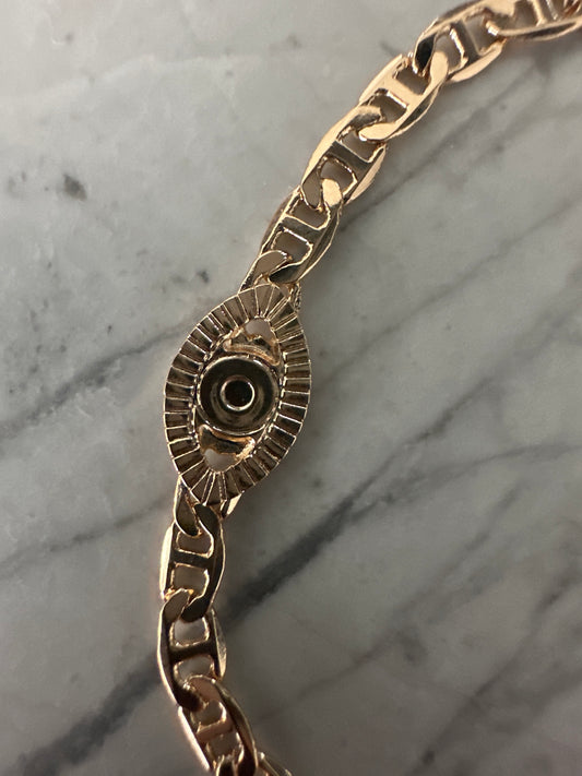 Evil Eye Accent Bracelet Gold