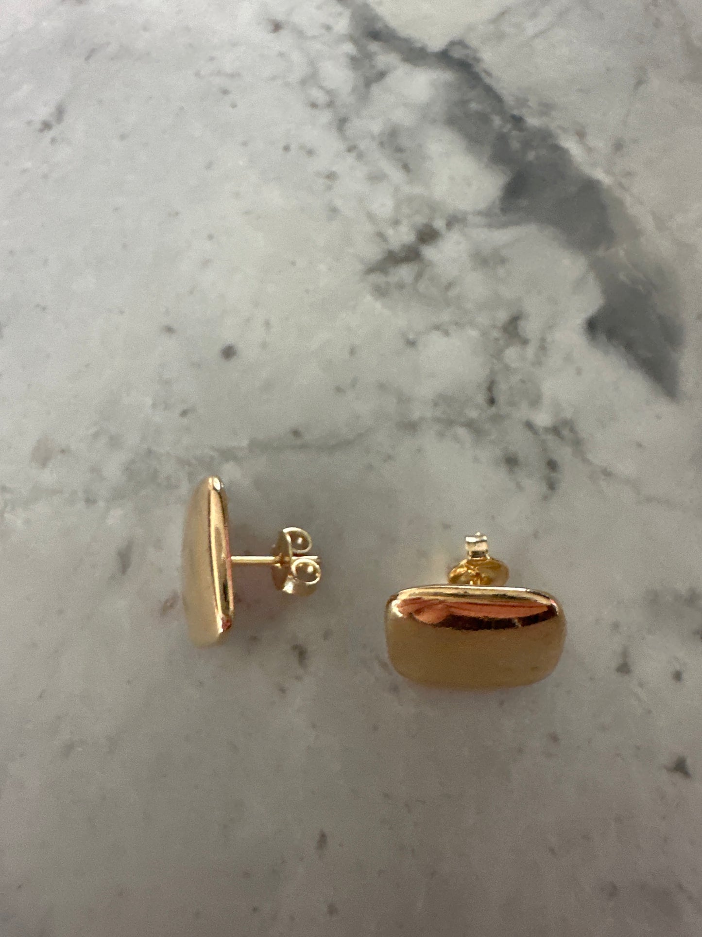 Square Stud Earrings Gold