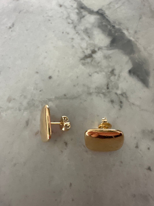 Square Stud Earrings Gold
