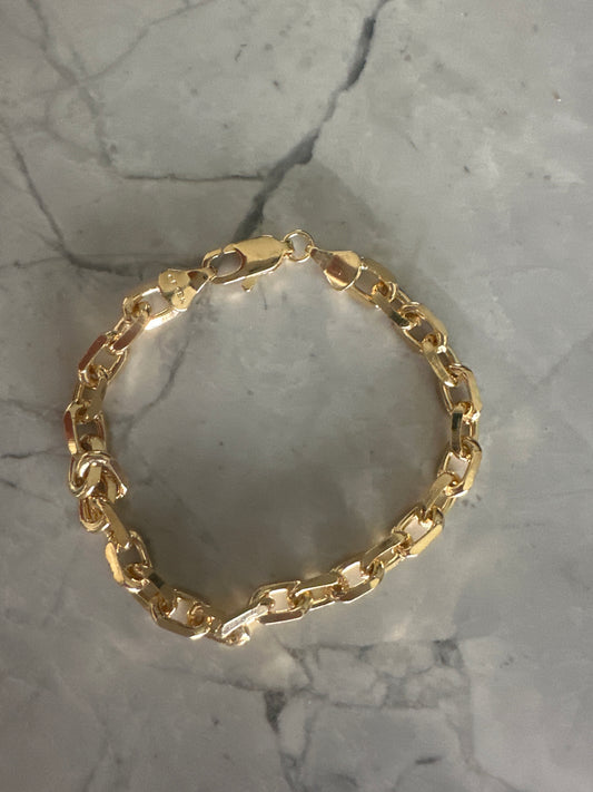 Statement Cable Chain Bracelet Gold