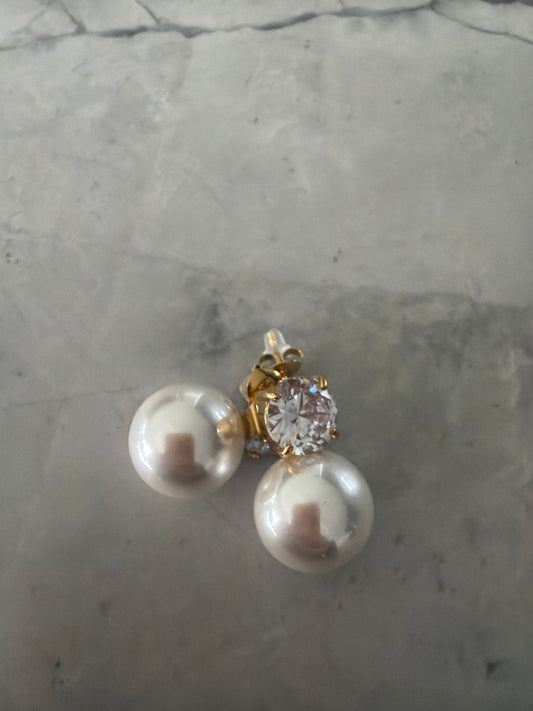 Jac Statement Bridal Pearl Gem Earrings