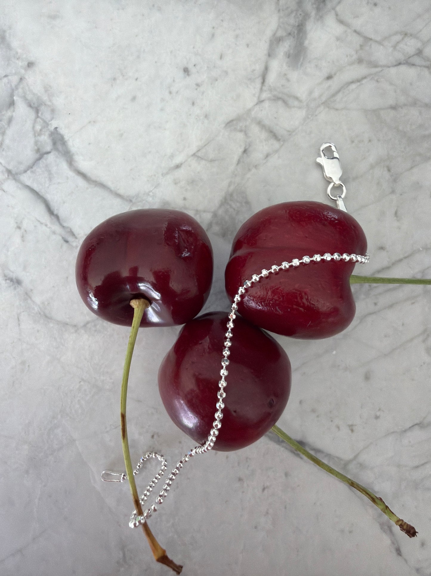 Sara Dainty Ball Chain Bracelet Silver