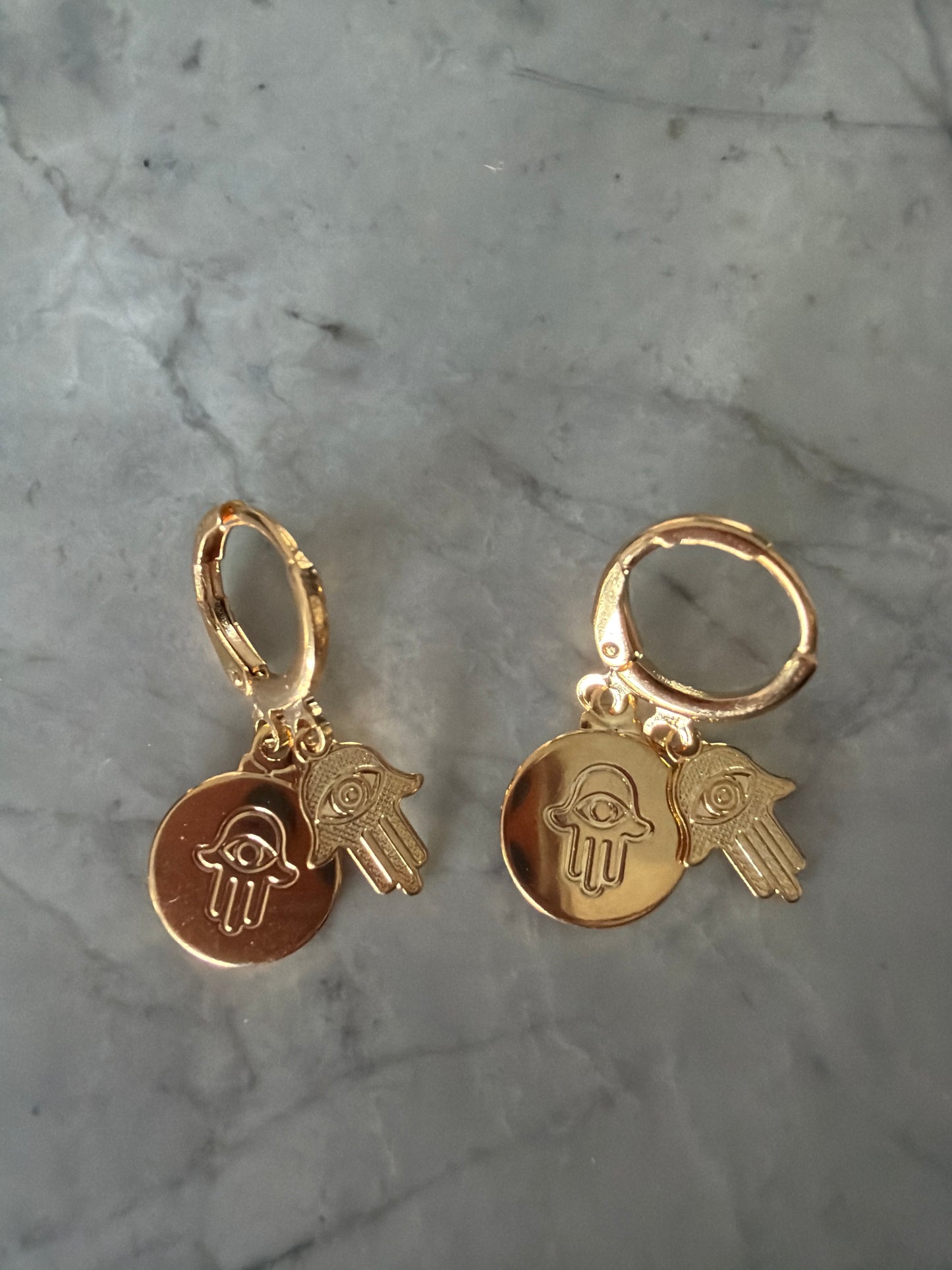 18K Gold-Filled Good luck charm earrings SALE