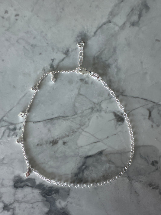 Charm Silver Anklet