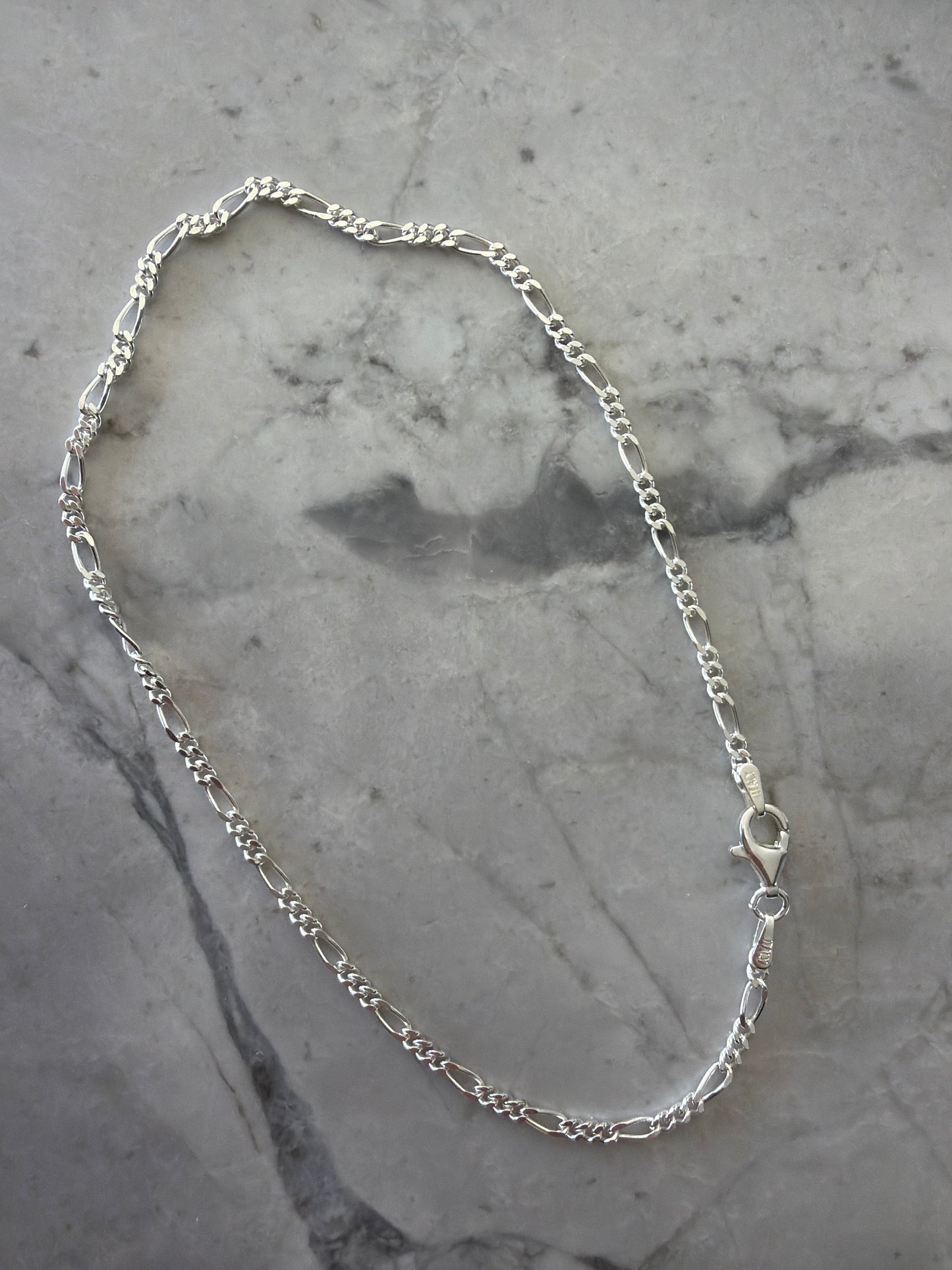 Ivy Figaro Chain Anklet | Sterling Silver