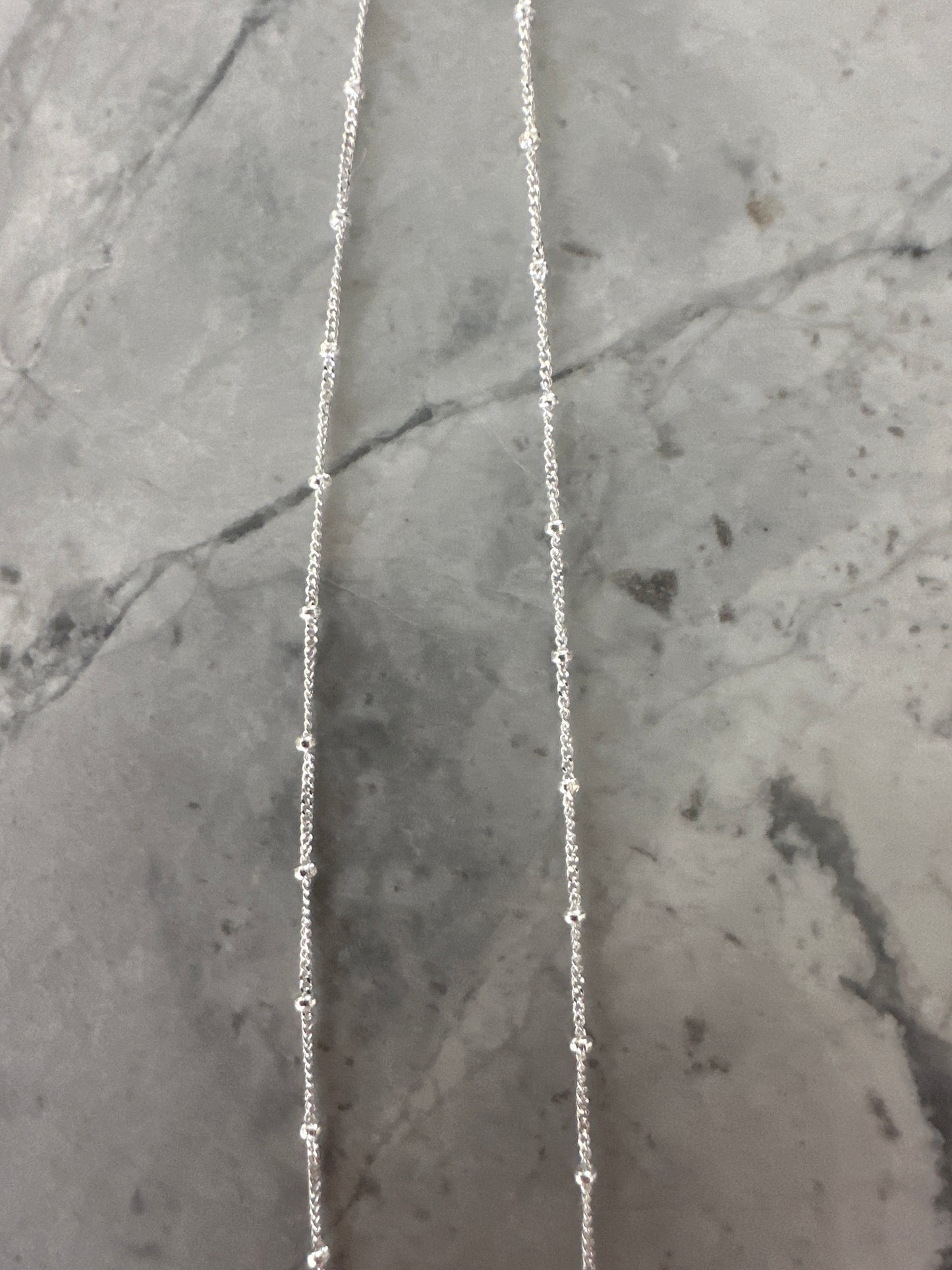 Dainty Ball Accent Necklace Silver