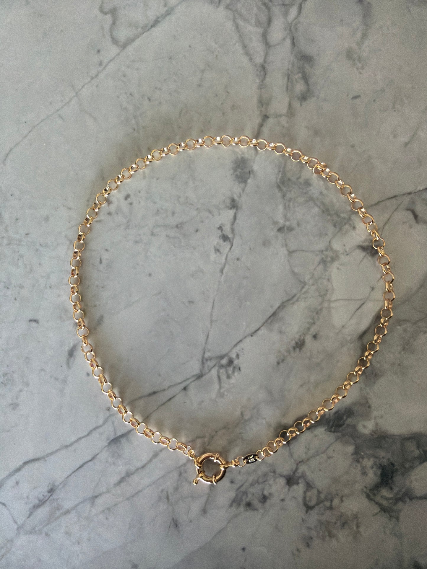 Berry Rolo Links Stackable Gold Chain Necklace SALW
