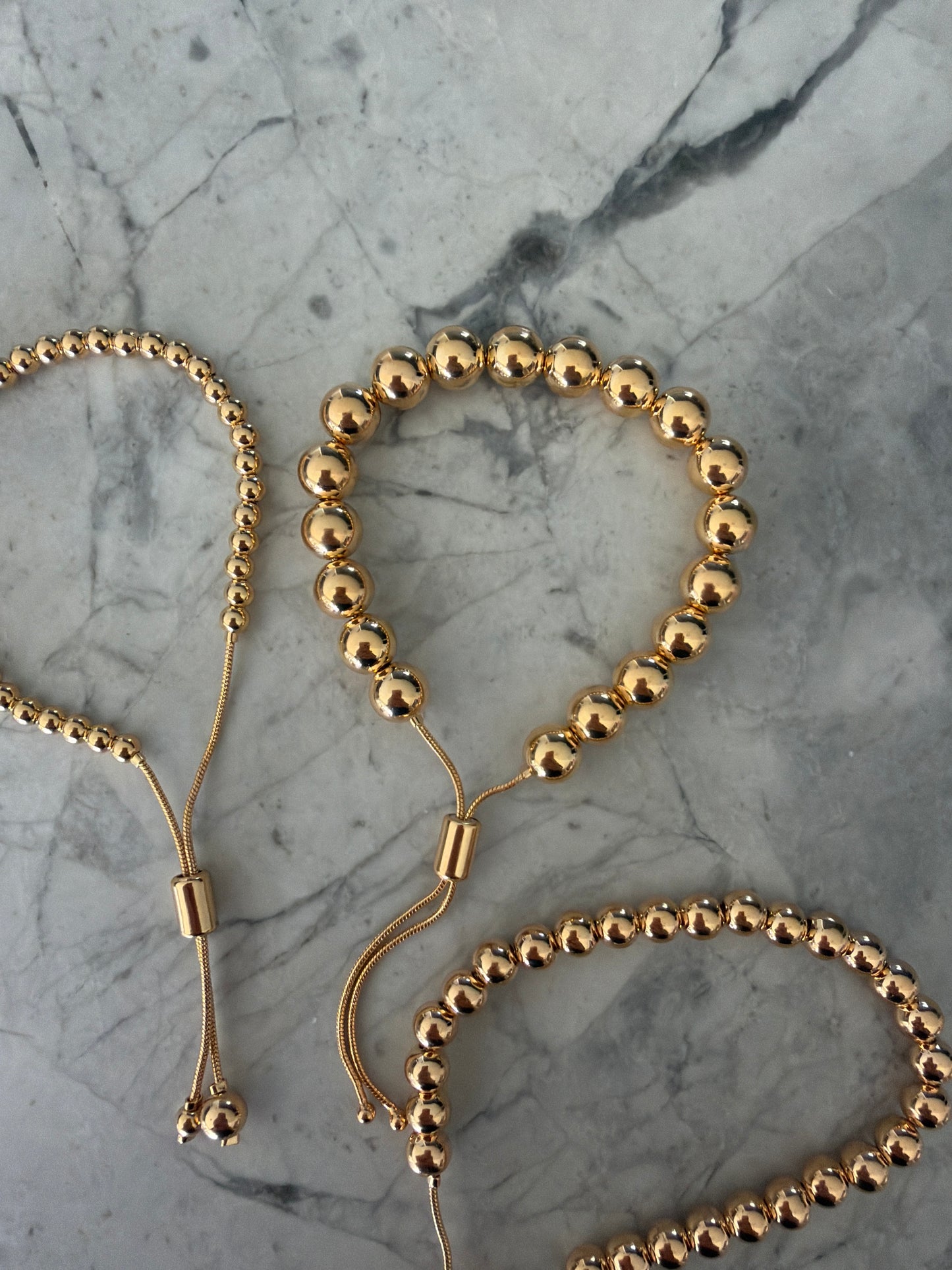 Adjustable Balls Bracelet Gold