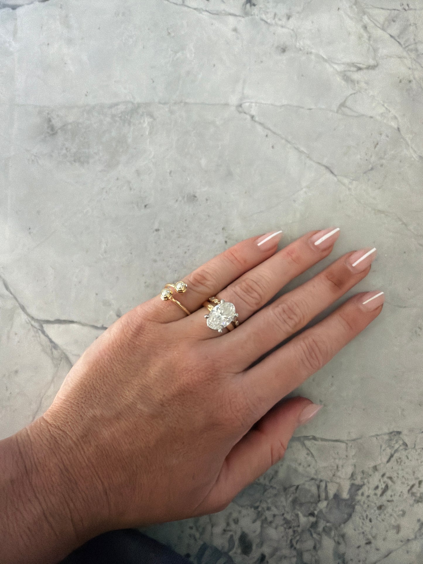 Pearl Gold Fun Euro Summer Ring