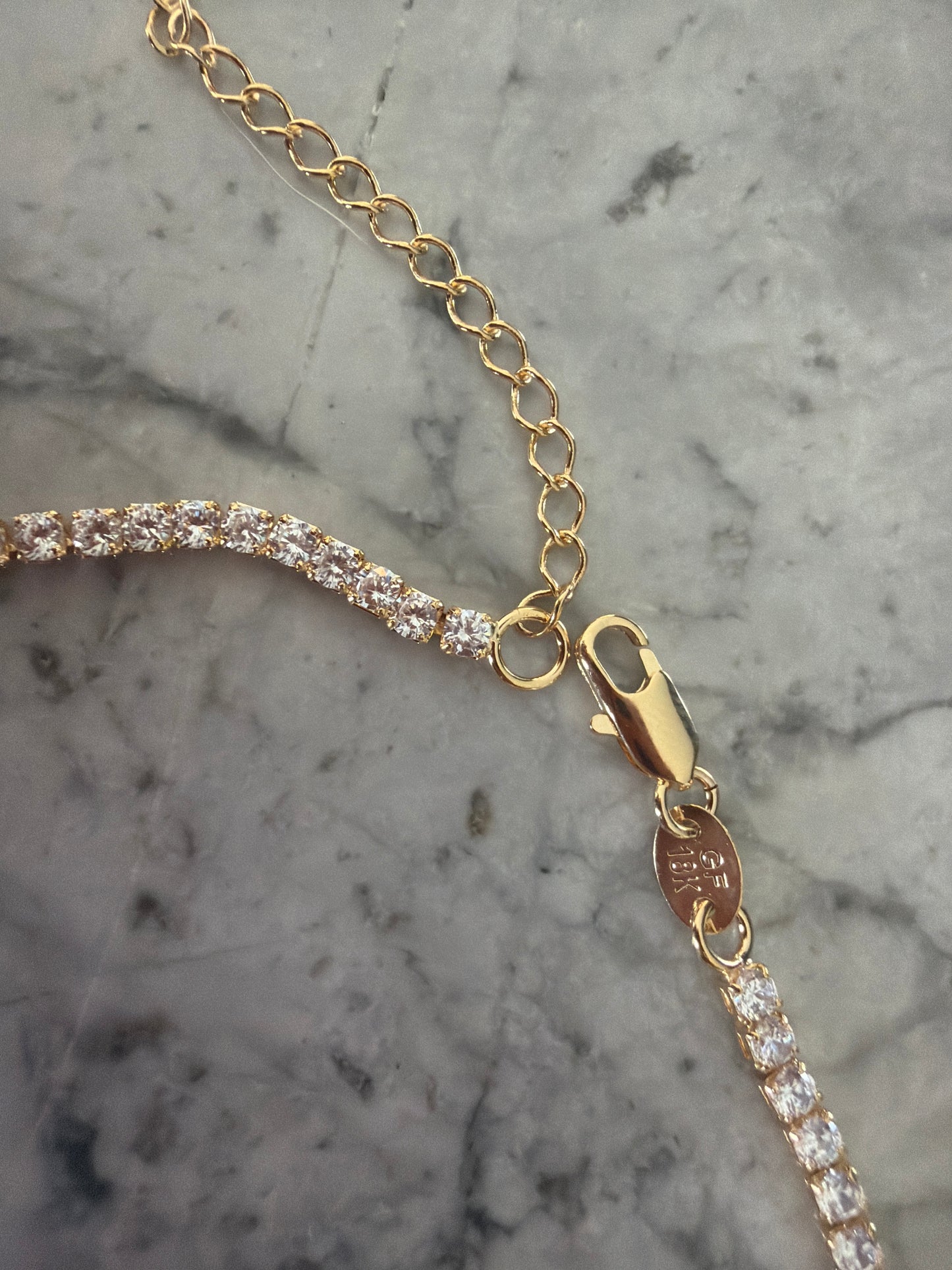 Soleil Crystal Tennis Necklace | 18k Gold-Filled