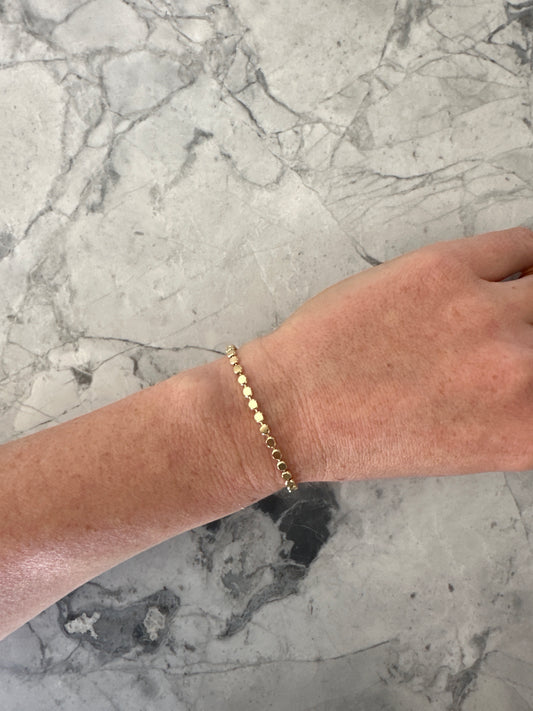 Flat Circle Chain Bracelet Gold (pre-order)