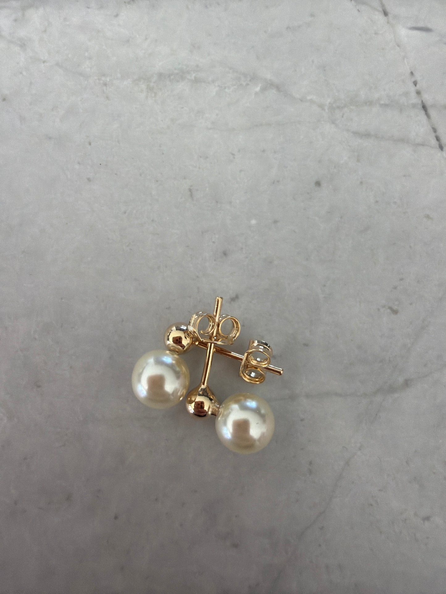 Daffodil Everyday Pearl Gold Ball Earrings | 18k Gold-Filled