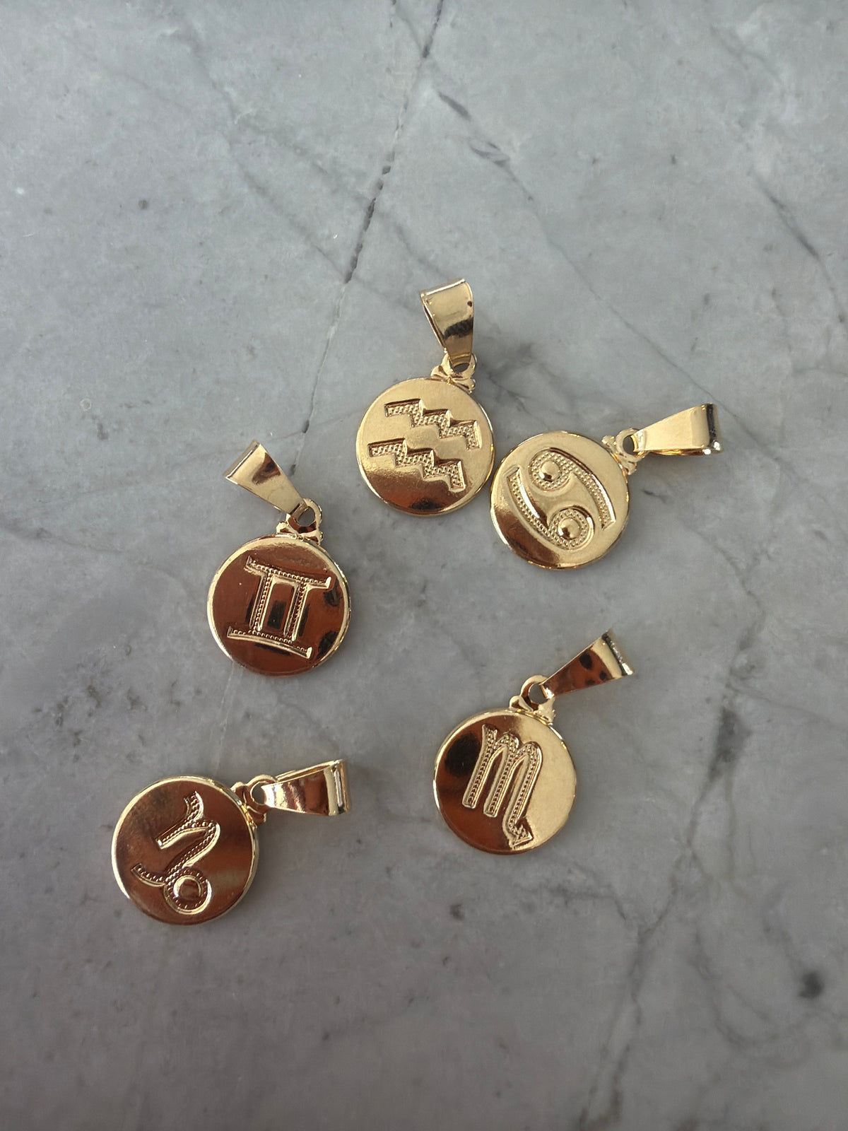 Star sign zodiac 18k gold filled pendant necklace