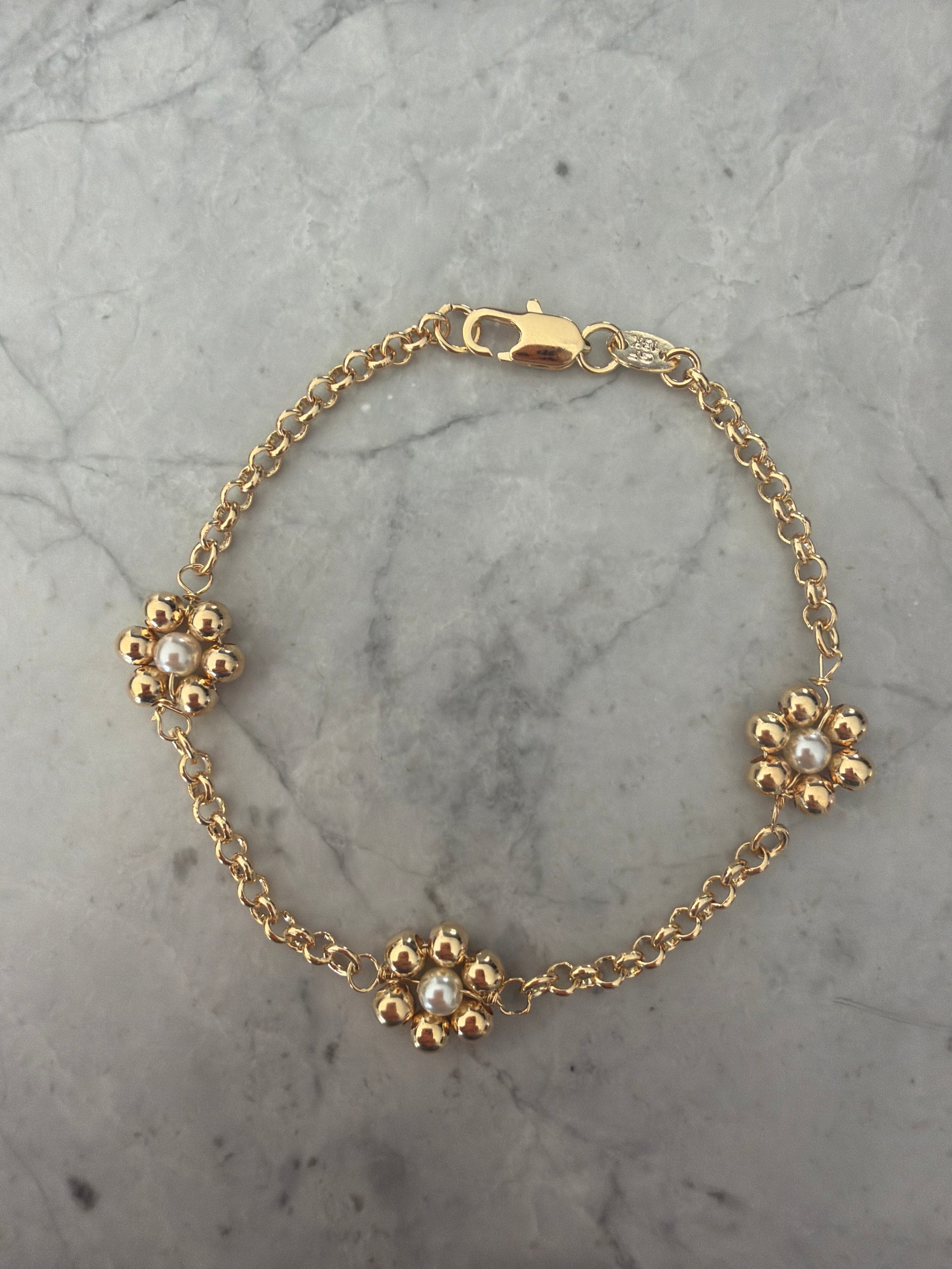 Jacqueline Lee Jewellery | Flower Gold Bracelet - 18k Gold-Filled