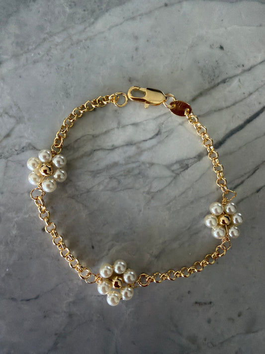 Jacqueline Lee Jewellery | Flower Gold Bracelet - 18k Gold-Filled