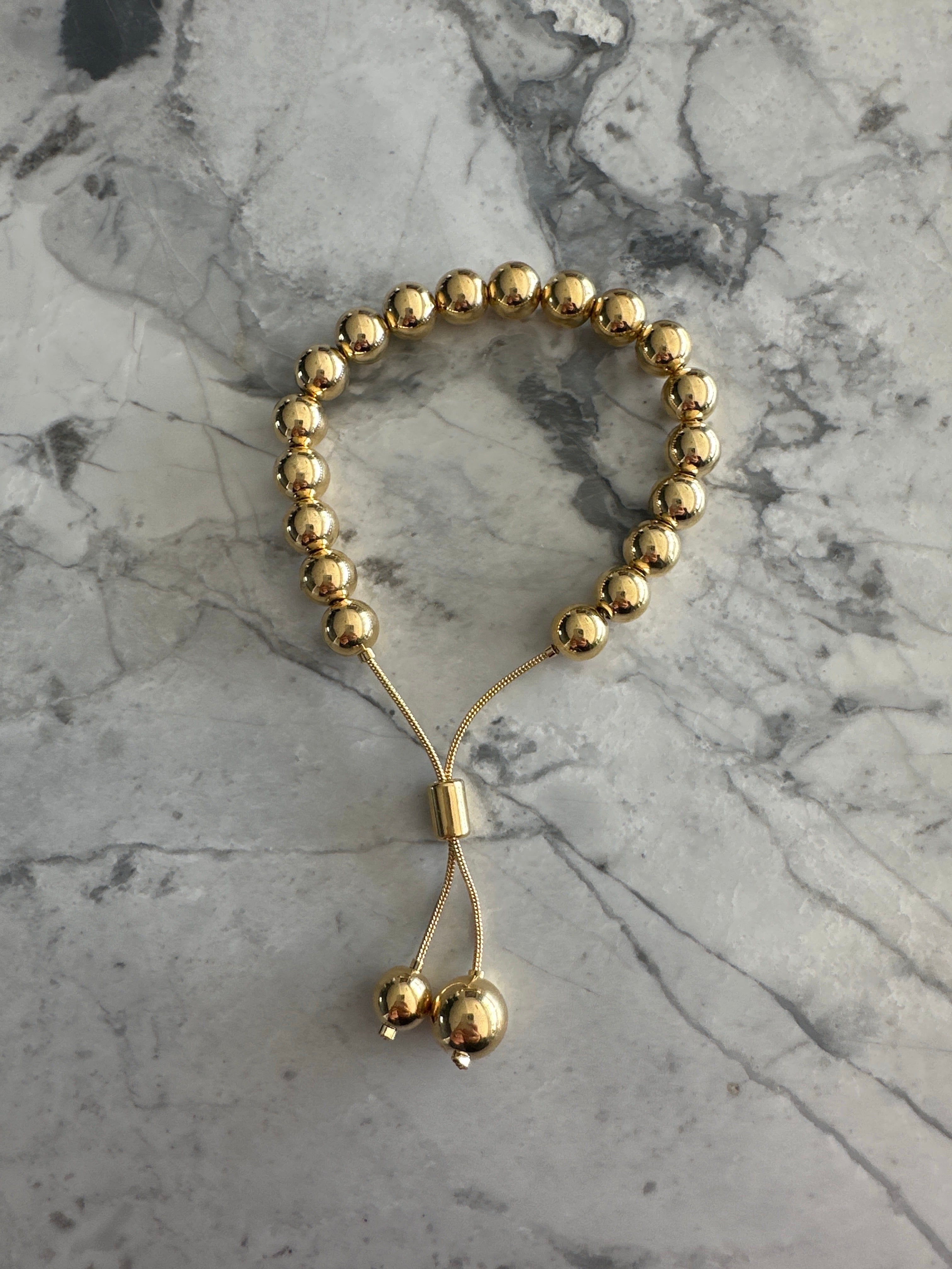 エルセーヌ　ノンセルクイックwith SUPER　jewelry　ball Adjustable Balls Bracelet Gold – Jacqueline Lee