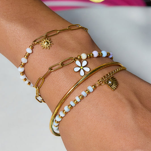 18K Gold Waterproof ocean-proof summer stack set