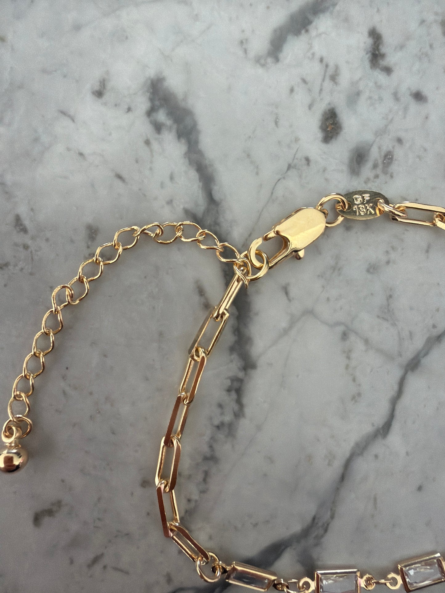 Jacqueline Lee Jewellery | Hannah Gem Paperclip Bracelet 18k Gold-Filled